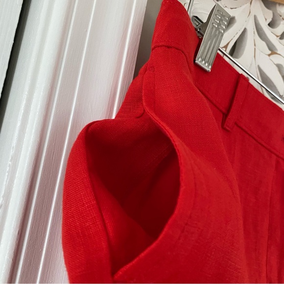 J. Crew Linen Wide Leg Women's Trouser Pants Holidays M Preppy Business Casual - Picture 9 of 13